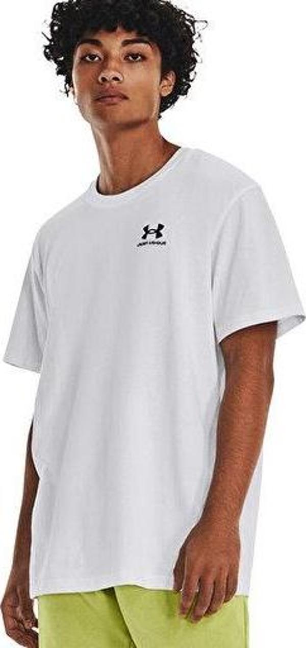 Under Armour Ua M Logo Emb Heavyweight Ss Erkek Günlük Tişört 1373997-100 Beyaz - Image 1