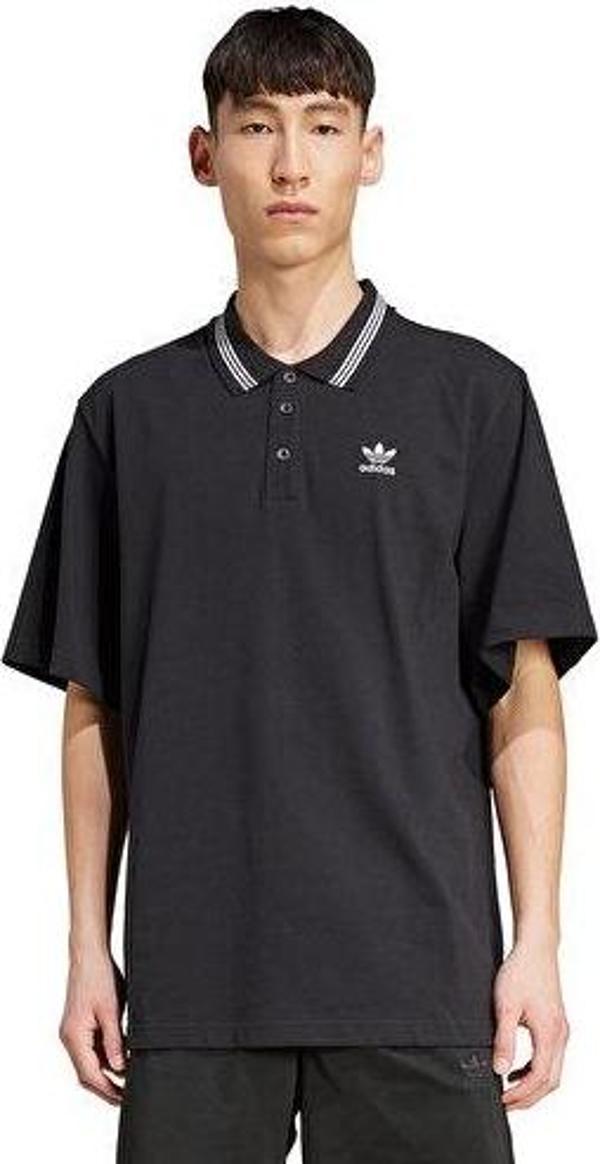 adidas Loose Polo Erkek Günlük Tişört JW5897 Siyah - Image 1