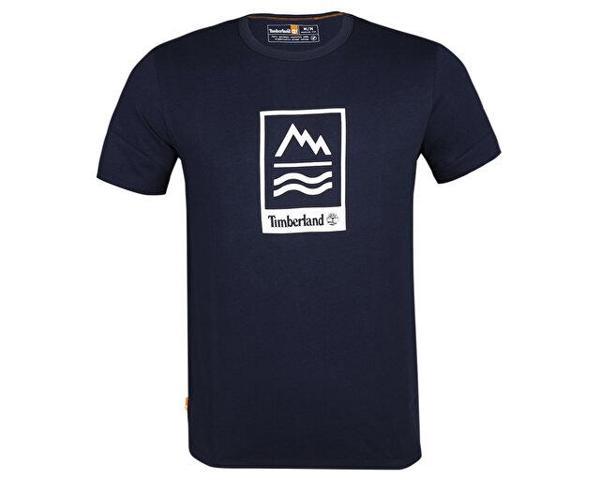 Timberland Ss Front Grphic T Erkek Günlük Tişört TB0A2ND14331 Lacivert - Image 1