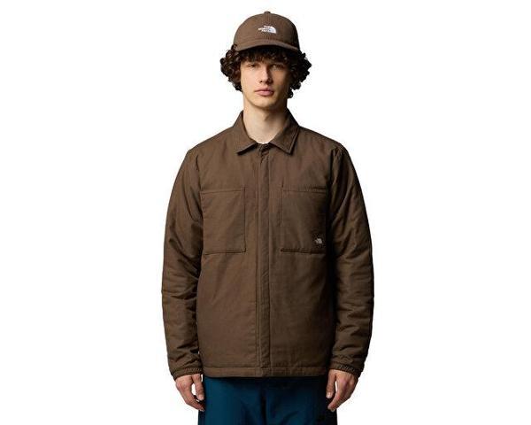 The North Face M Afterburner insulated Flannel Erkek Outdoor Ceketi (Çift Tafaflı) NF0A82V34XO1 Kahverengi - Image 1