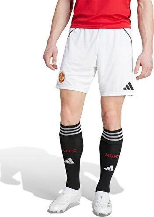 adidas Erkek Manchester United 25/26 İç Saha Şortu Erkek Futbol Şortu JI7430 Beyaz - Image 1
