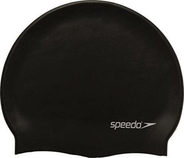 Speedo Plain Flat Silicone Silikon Yüzücü Bonesi 8-709910001 Siyah - Image 1