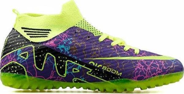 Laliga Erkek Halı Saha Ayakkabısı MHS-MOR-SARI-DESENLI Renkli - Image 1