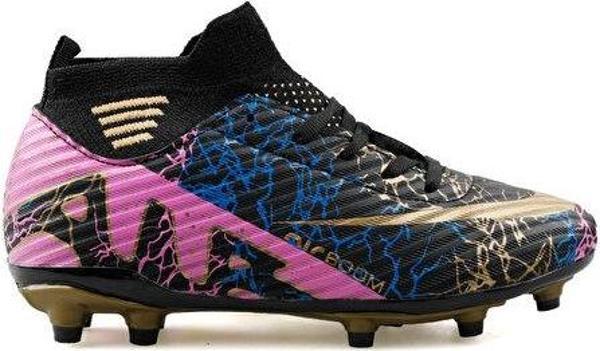 Laliga Çocuk Çim Zemin Kramponu FKRP-SIYAH-ALTIN-DESENLI Renkli - Image 1