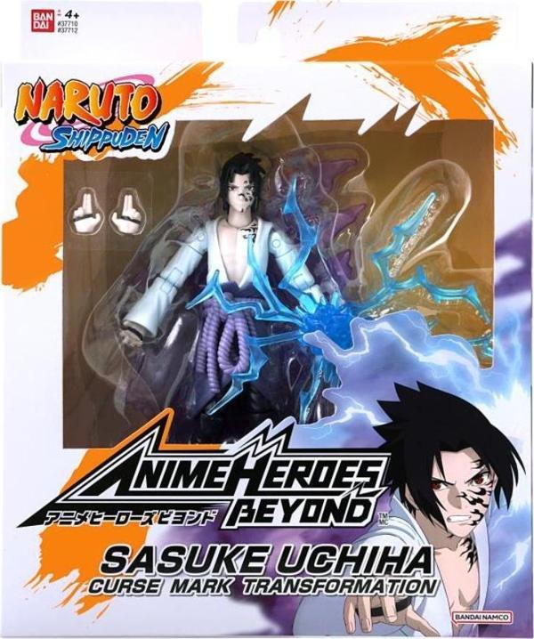 Naruto: Shippuden - Sasuke Uchiha Curse Mark Transformation (Anime Heroes Beyond Series) Aksiyon Figür Seti - Image 1