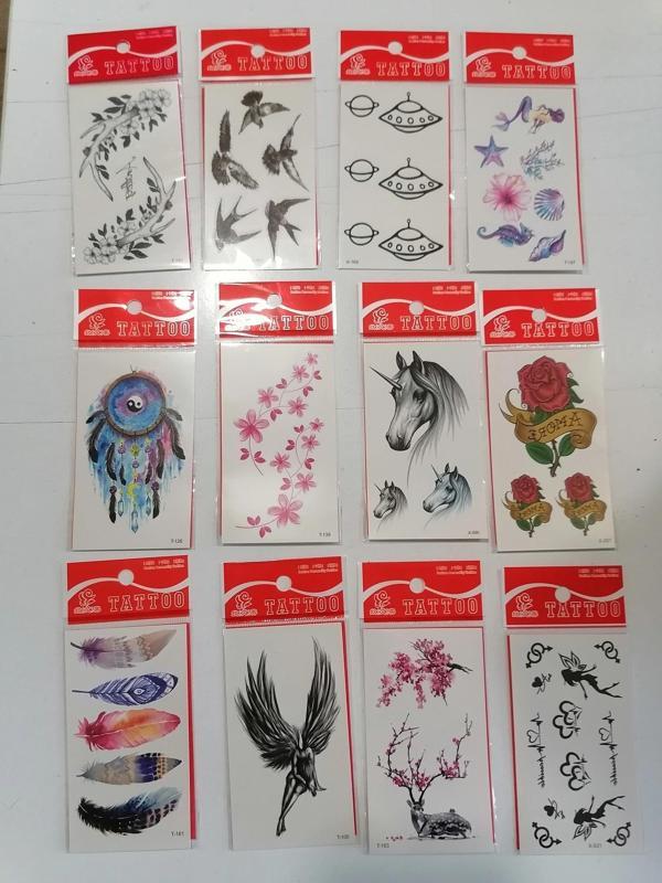 12 Adet Birden Minimal Yapıştırma Dövme Model 5 - Image 1