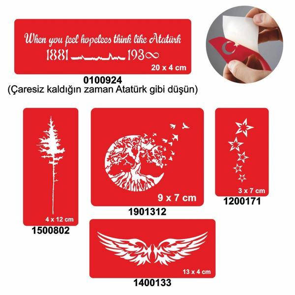 Ağaçlar 5'li Set Geçici Dövme Kına Şablonu - Image 1