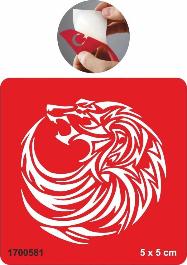 Aileye Bağlı Kurt  Tattoo Geçici Dövme Şablonları Kına Kalıpları - Image 1