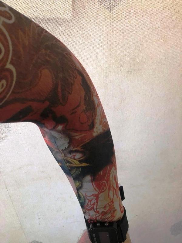 Çift Kol Giyilebilir Dövme Magma Desenler Tattoo Sleeve - Image 1