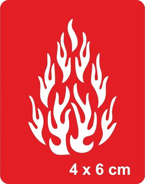 Alevler Tattoo Geçici Dövme Şablonları Kına Kalıpları - Image 1