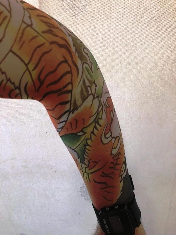 Çift Kol Giyilebilir Dövme Panter Desenler Tattoo Sleeve - Image 1