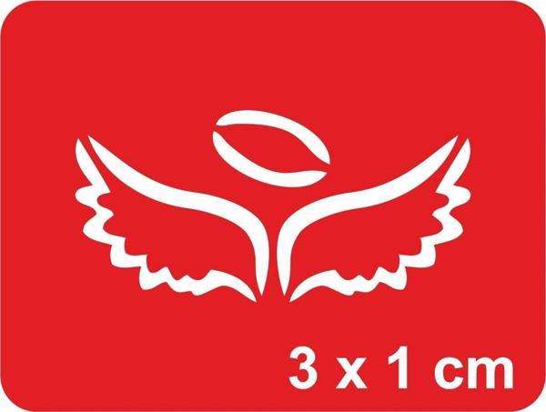 Minik Melek Kanatları Çizgisel Tattoo Geçici Dövme Şablonları Kına Kalıpları - Image 1