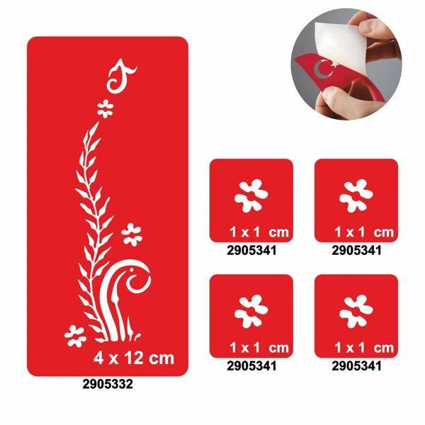 Minik Papatyalar 5'li Set Geçici Dövme Kına Şablonu - Image 1