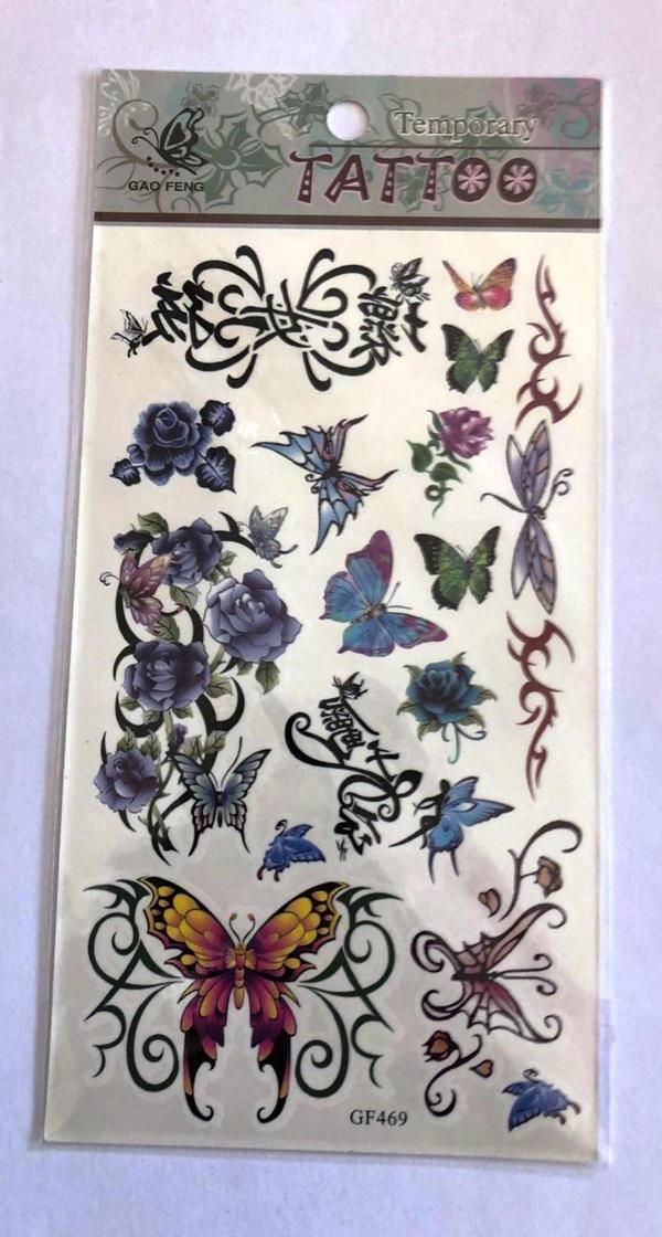 MinikKelebekler Yapıştırma Sticker Dövme Geçici Dövme Temporary Tattoos - Image 1