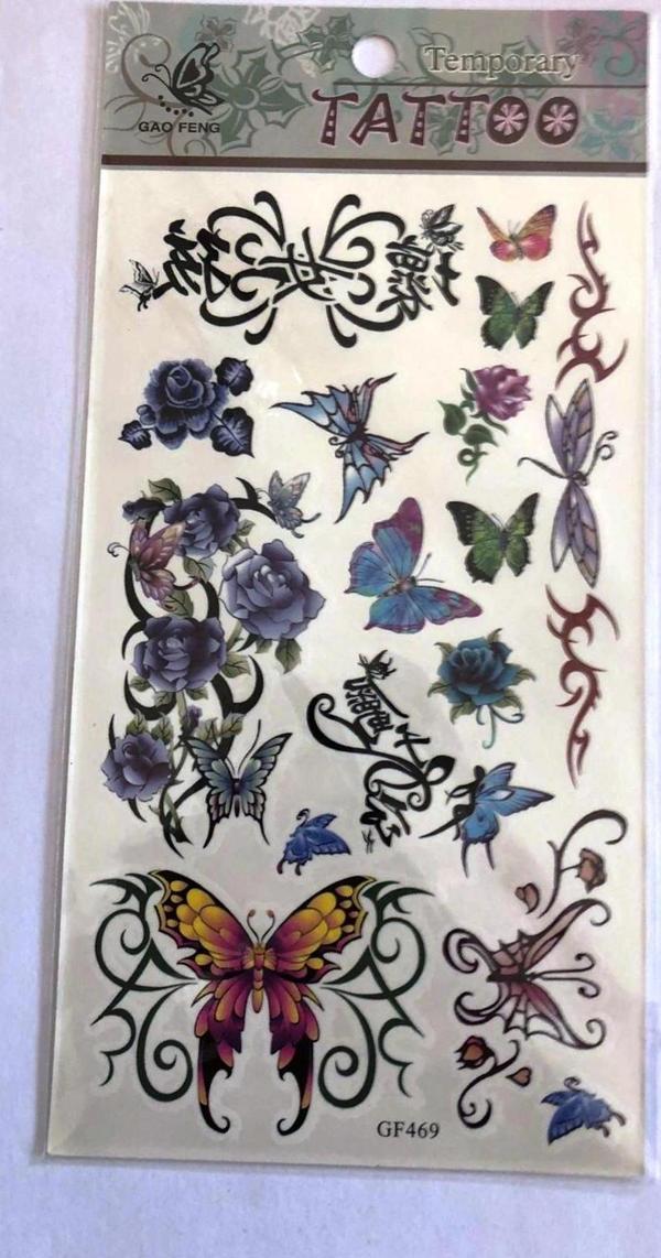 MinikKelebekler Yapıştırma Sticker Dövme Geçici Dövme Temporary Tattoos - Image 1