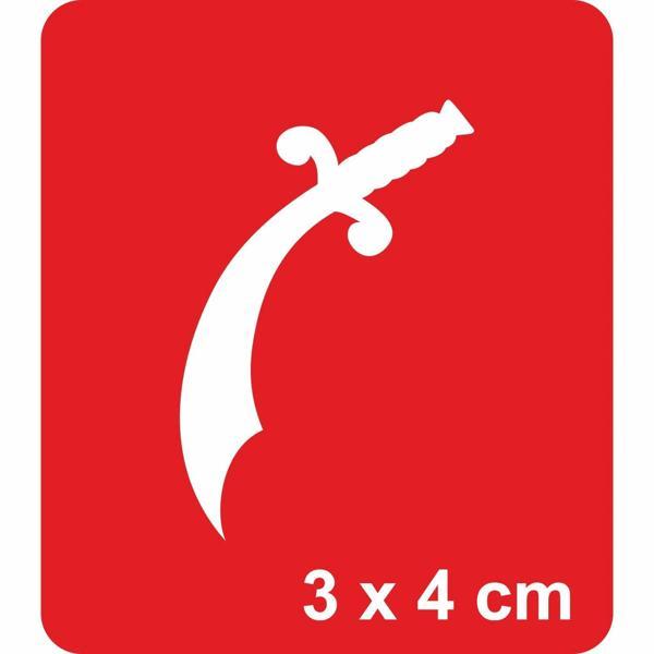 Minimal Bıçak Pala-1  Tattoo Geçici Dövme Şablonları Kına Kalıpları - Image 1