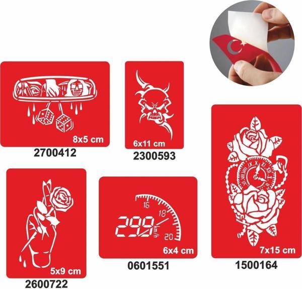 Hayatın İçinden Modeller Set Geçici Dövme Kına Şablonu - Image 1