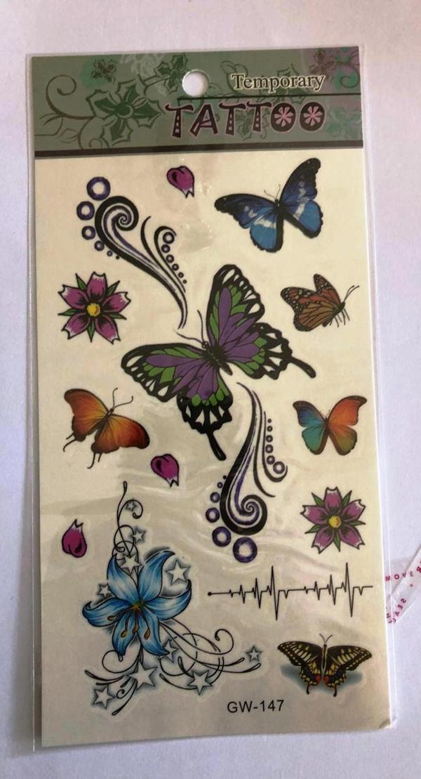 Minimal Kelebekler Yapıştırma Sticker Dövme Geçici Dövme Temporary Tattoos - Image 1