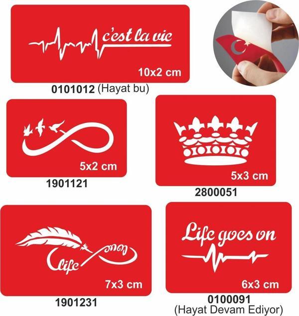 Hayatınızı Taçlandırın 5 li Set Geçici Dövme Kına Şablonu - Image 1