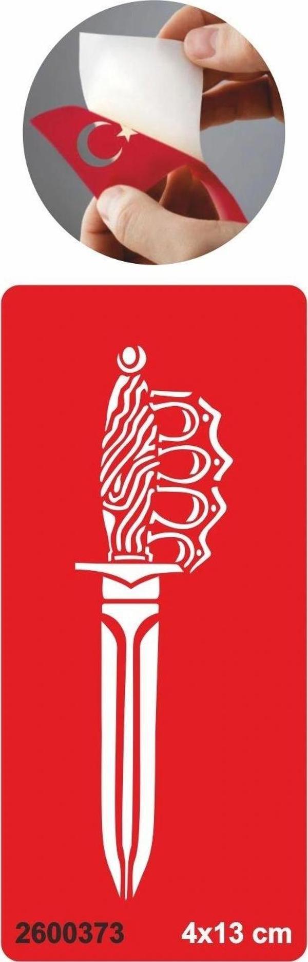 Muşta Kama Hançer  Tattoo Geçici Dövme Şablonları Kına Kalıpları - Image 1