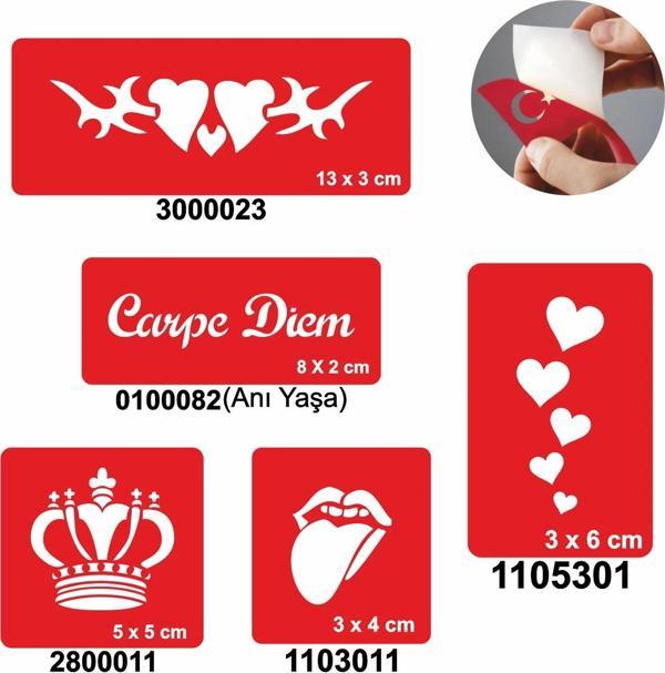 Anı Yaşa 5'li Set Geçici Dövme Kına Şablonu - Image 1