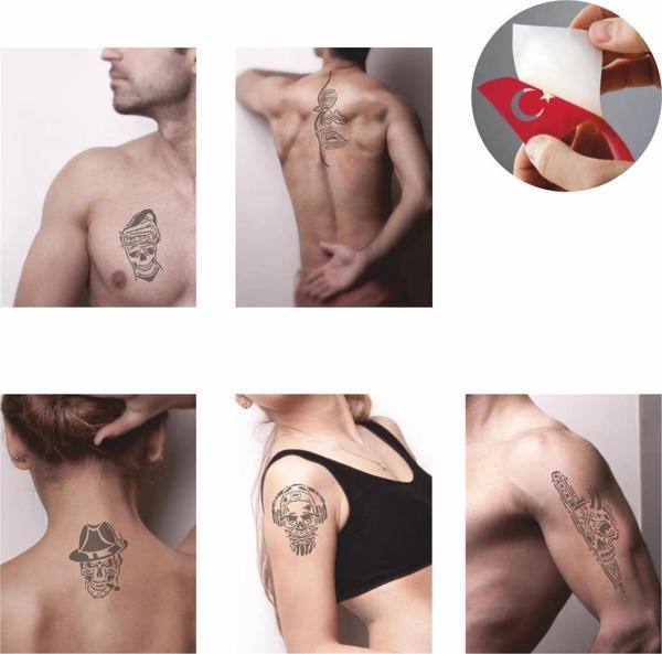 Çılgın Kuru Kafalar Hint Kınası ile Geçici Dövme Yapma Seti - Image 1