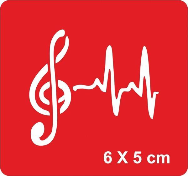 Müziğin Kalp Ritmi Tattoo Geçici Dövme Şablonları Kına Kalıpları - Image 1