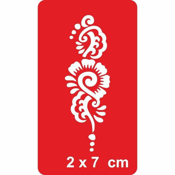 Arabesk Çiçek Tattoo Geçici Dövme Şablonları Kına Kalıpları - Image 1