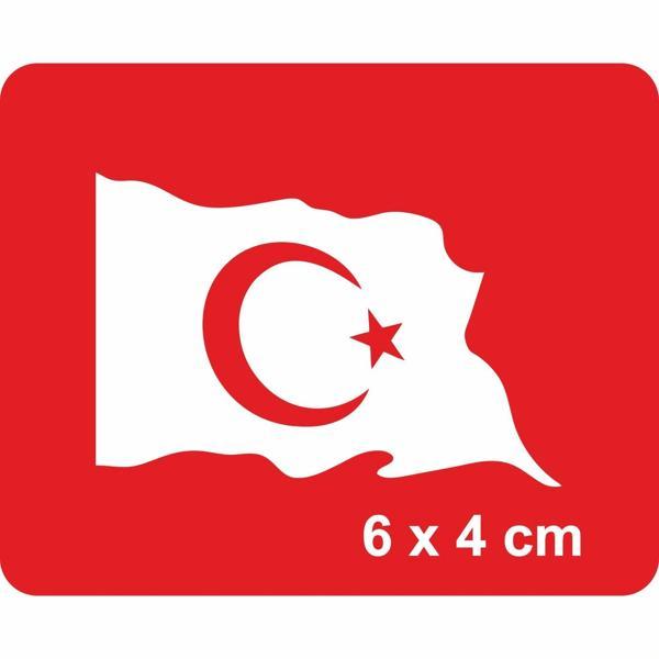 Dalgalanan Türk Bayrağı Tattoo Geçici Dövme Şablonları Kına Kalıpları - Image 1