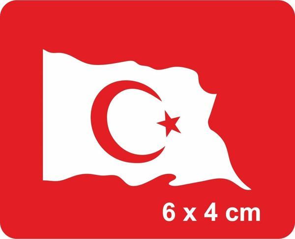 Dalgalanan Türk Bayrağı Tattoo Geçici Dövme Şablonları Kına Kalıpları - Image 1
