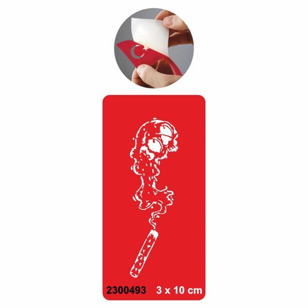 Tiryaki Kuru Kafa Tattoo Geçici Dövme Şablonları Kına Kalıpları - Image 1