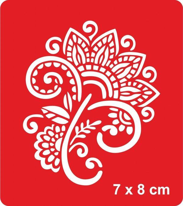 Dantel Motifi 253 Tattoo Geçici Dövme Şablonları Kına Kalıpları - Image 1
