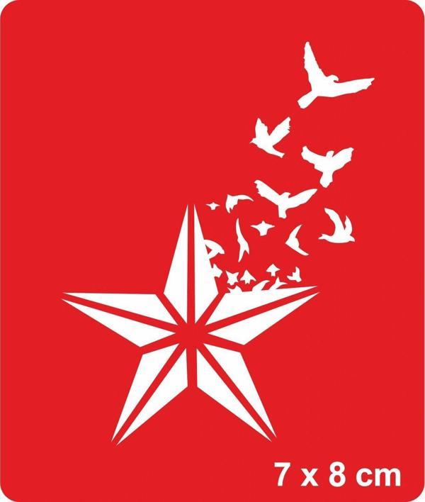 Asi Yıldız Tattoo Geçici Dövme Şablonları Kına Kalıpları - Image 1