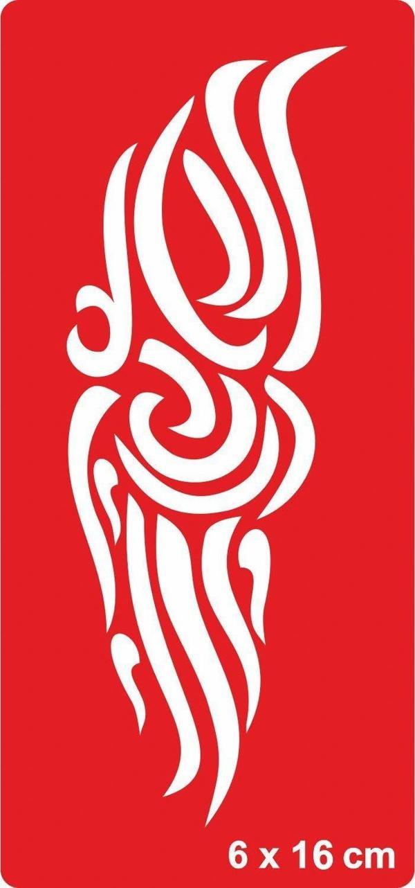 Tribal 203 Tattoo Geçici Dövme Şablonları Kına Kalıpları - Image 1