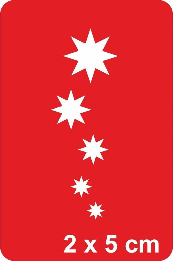 Işıldayan Yıldızlar Tattoo Geçici Dövme Şablonları Kına Kalıpları - Image 1