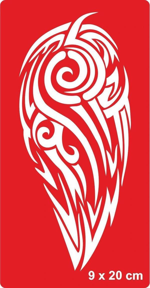 Tribal 204 Tattoo Geçici Dövme Şablonları Kına Kalıpları - Image 1
