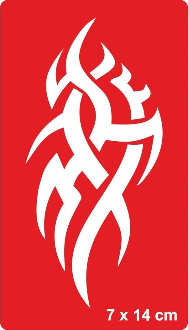 Tribal 208 Tattoo Geçici Dövme Şablonları Kına Kalıpları - Image 1