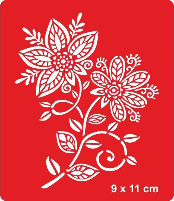 Dantel Motifi 255 Tattoo Geçici Dövme Şablonları Kına Kalıpları - Image 1