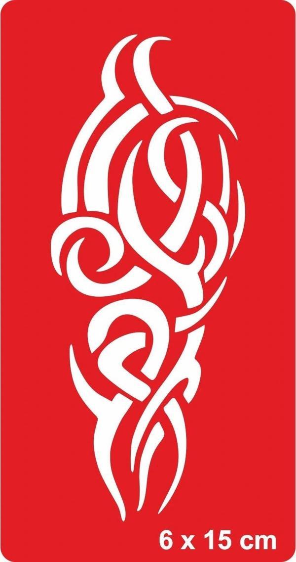 Tribal 209 Tattoo Geçici Dövme Şablonları Kına Kalıpları - Image 1