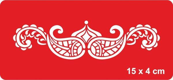 Dantel Motifi 259 Tattoo Geçici Dövme Şablonları Kına Kalıpları - Image 1