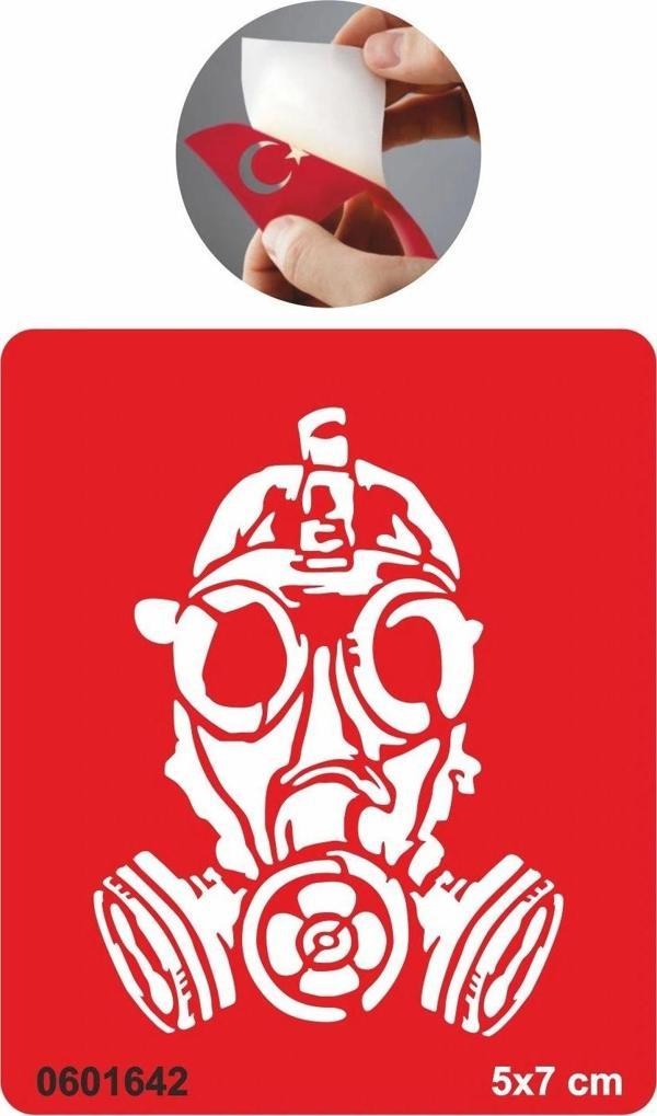 Nükleer Maske Şablonu Geçici Dövme Deseni Tattoo Geçici Dövme Şablonları Kına Kalıpları - Image 1