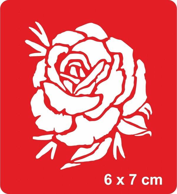 İyimser Bir Gül Açtı! Tattoo Geçici Dövme Şablonları Kına Kalıpları - Image 1