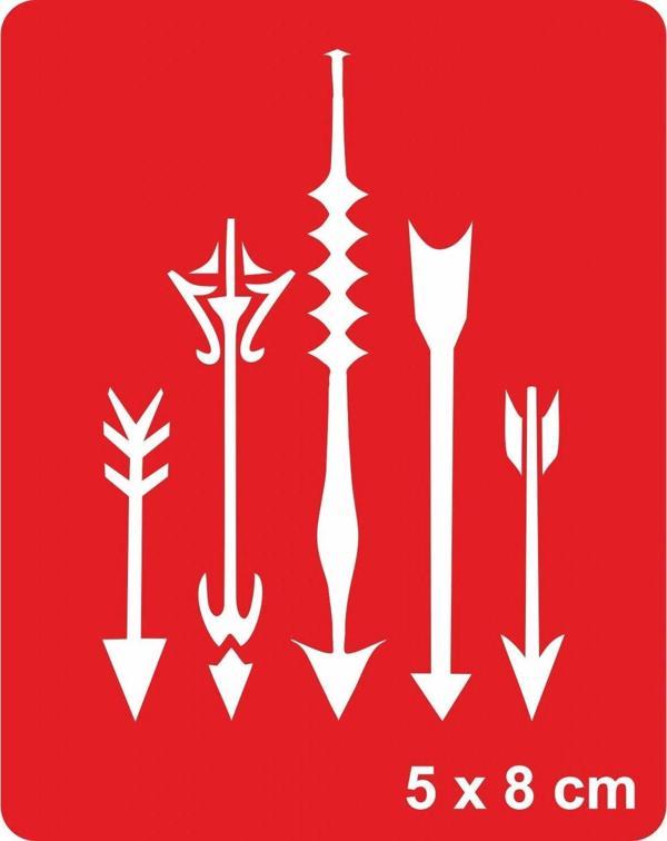 Ok Koleksiyonu  Tattoo Geçici Dövme Şablonları Kına Kalıpları - Image 1