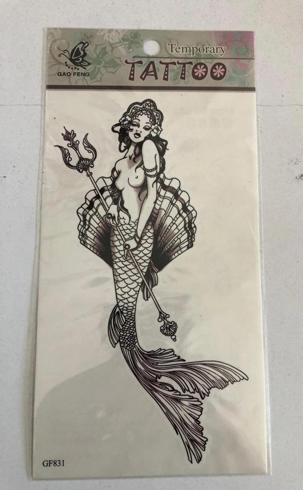 Deniz Kızı Yapıştırma Sticker Dövme Geçici Dövme Temporary Tattoos - Image 1