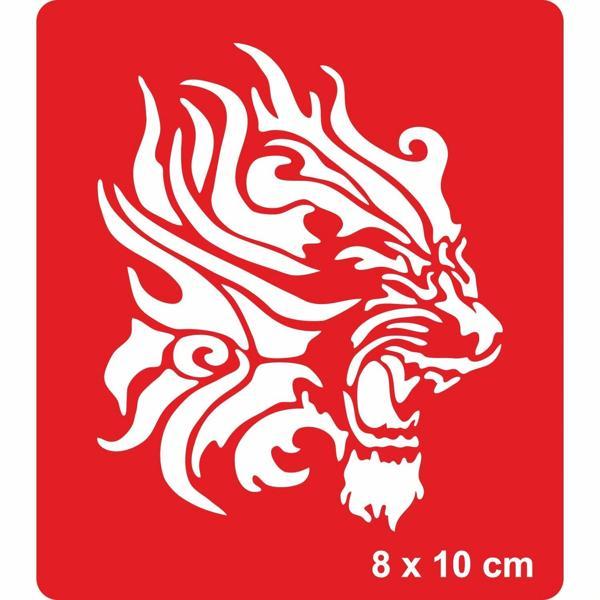 Tribal Aslan-2 Tattoo Geçici Dövme Şablonları Kına Kalıpları - Image 1