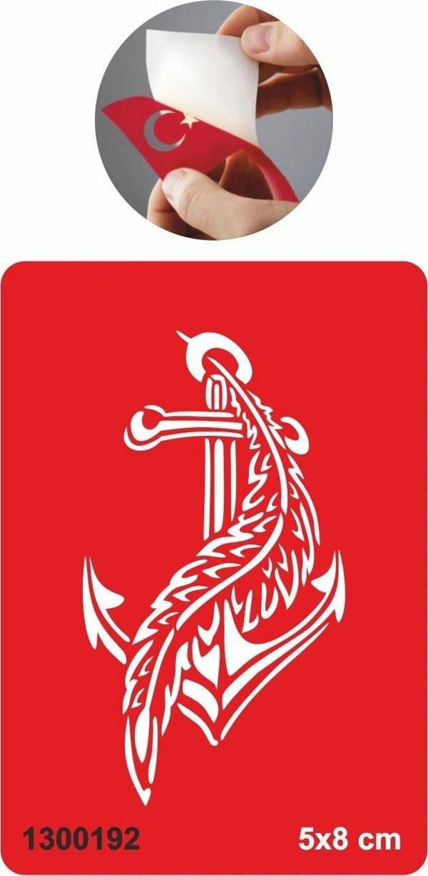 Deniz Tutkusu Çapa  Tattoo Geçici Dövme Şablonları Kına Kalıpları - Image 1