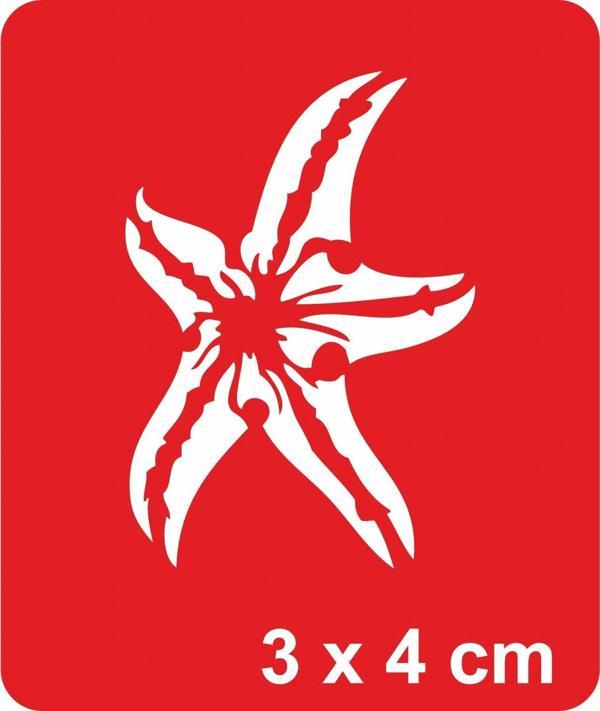 Deniz Yıldızı Tattoo Geçici Dövme Şablonları Kına Kalıpları - Image 1