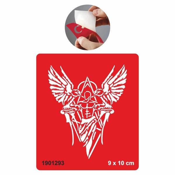 Omzunda Kuşlar Kanatlı Adam Tattoo Geçici Dövme Şablonları Kına Kalıpları - Image 1