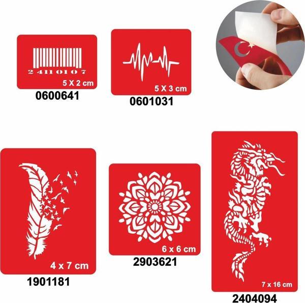 Örtücü Kapatma Şablon Seti Tüy Nabız - Image 1