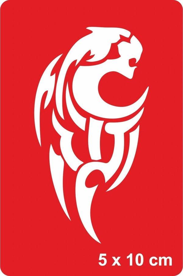 Tribal Jaguar Tattoo Geçici Dövme Şablonları Kına Kalıpları - Image 1